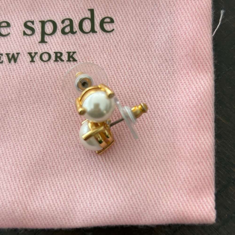 Kate Spade Kids Gold and Pearl Earrings - Picture 4 of 5